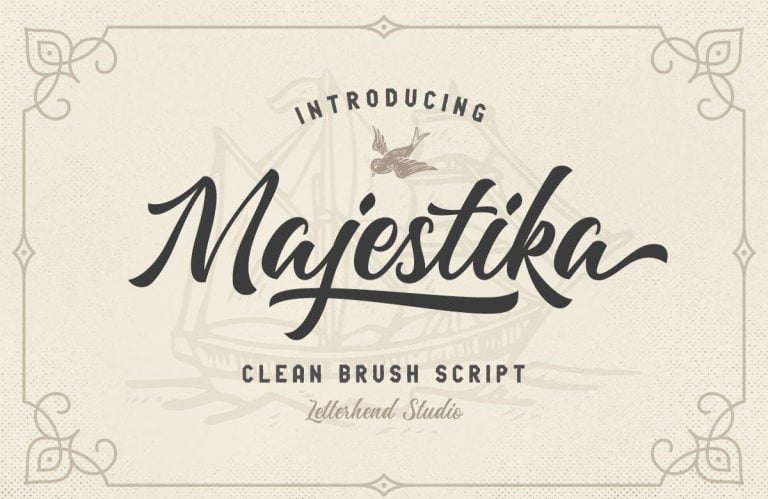 Majestika – Clean Brush Script Font Free Download