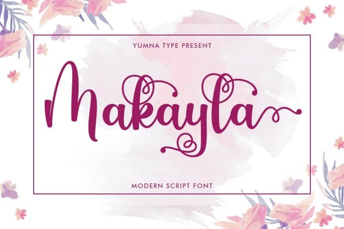 Makayla - Beautiful Script Font