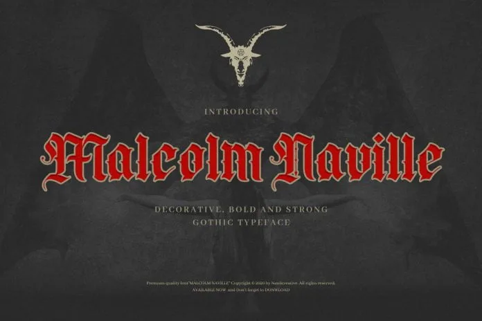 Malcolm Naville - Vintage Gothic Blackletter Font