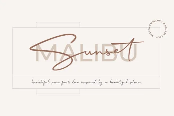 Malibu Sunset Font