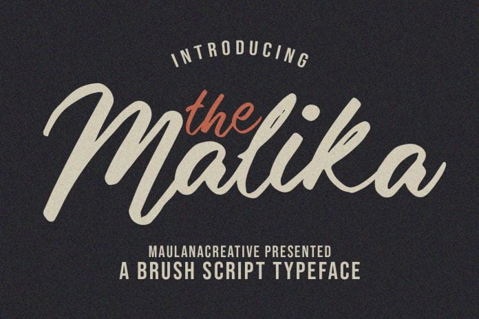 Malika Brush Script Typeface Font