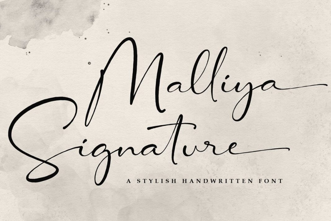 Malliya Signature Font