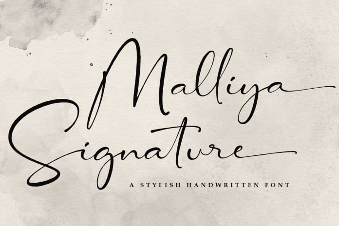 Malliya Signature Font