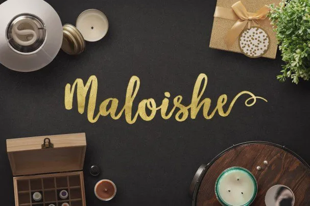 Maloishe Brush Script Font Maloishe Brush Script Font