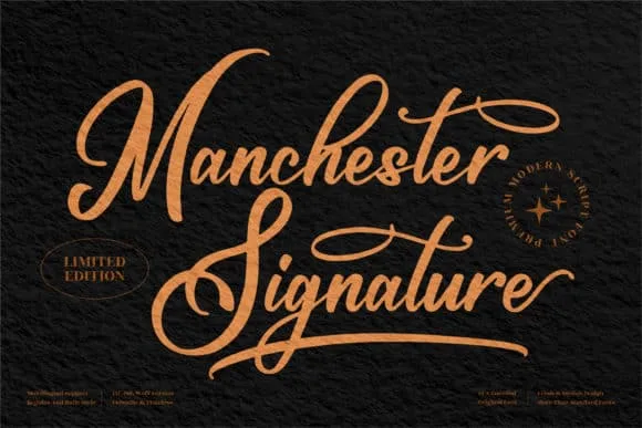 Manchester Signature Font Manchester Signature Font