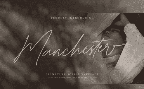 Manchester - Signature Script Typeface Font