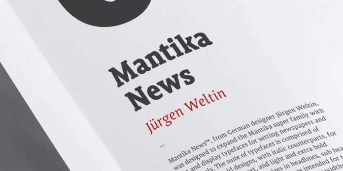 Mantika News Font