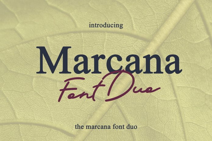 Marcana Font Duo - Script & Serif Handwritten Font