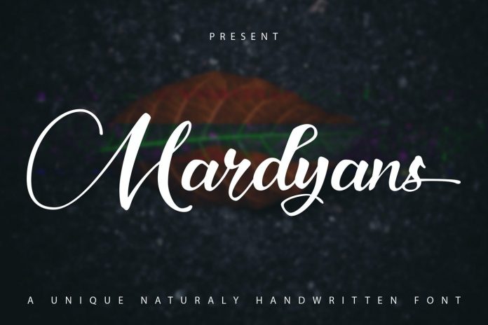 Mardyans Unique Naturaly Handwritten Font