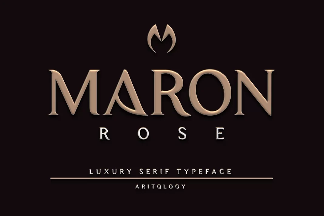Maron Rose - Luxury Serif Typeface Font