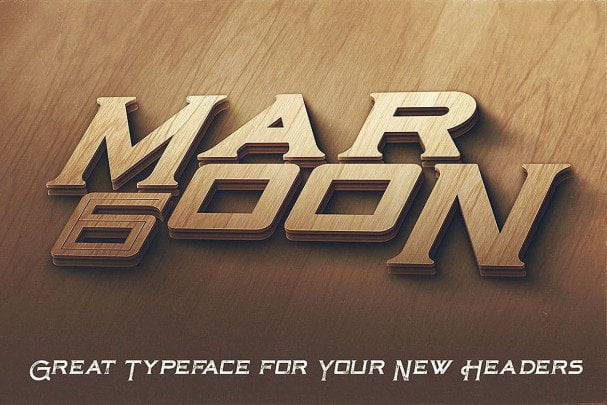 Maroon Vintage Style Font
