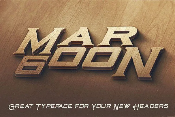 Maroon Vintage Style Font