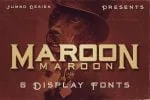 Maroon Vintage Style Font