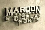 Maroon Vintage Style Font