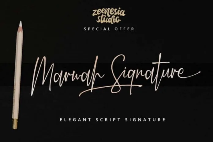Marwah Signature Font