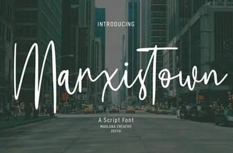 Marxistown Script Font Marxistown Script Font