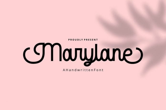 Marylane - Monoline Script Font