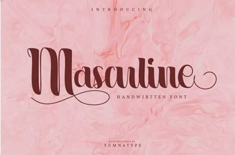 Masculine Font