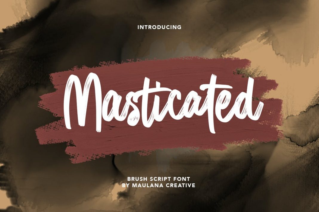 Masticated Brush Script Font