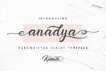 Anadya Handwritten Script