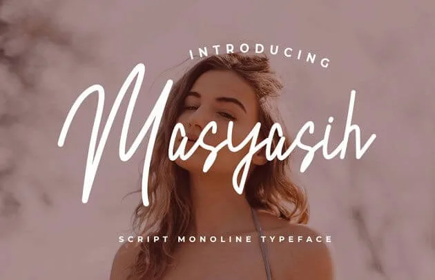 Masyasih Script Monoline Typeface