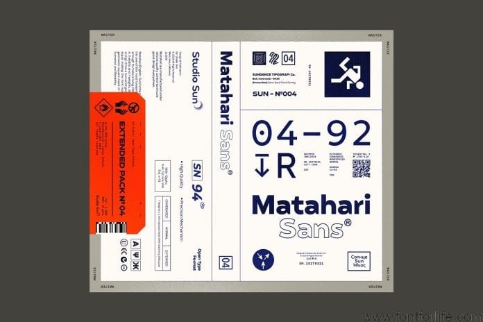 Matahari Sans Font Family