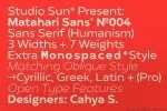 Matahari Sans Font Family