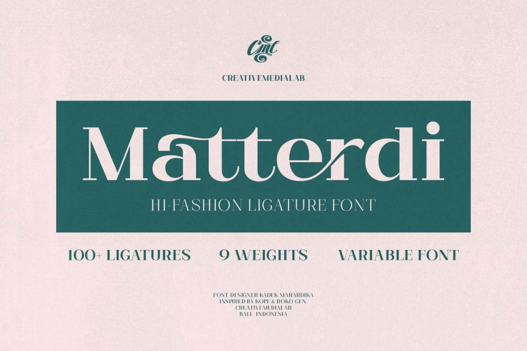 Matterdi - Hi-Fashion Ligature Font
