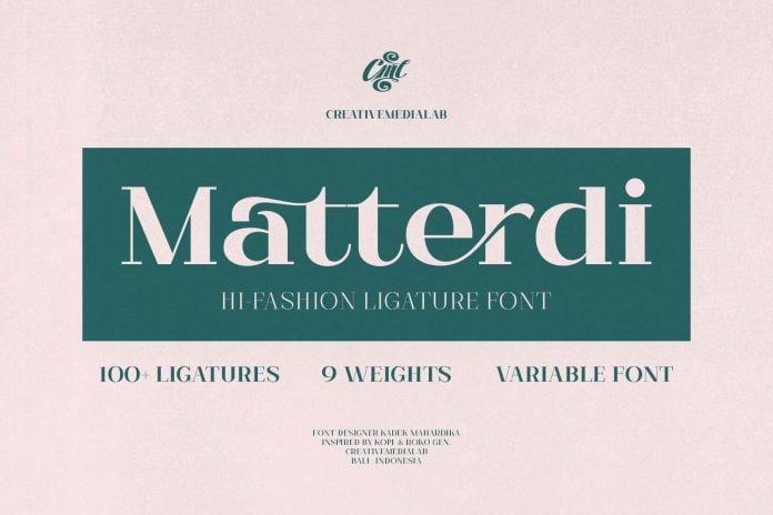 Matterdi - Hi-Fashion Ligature Font