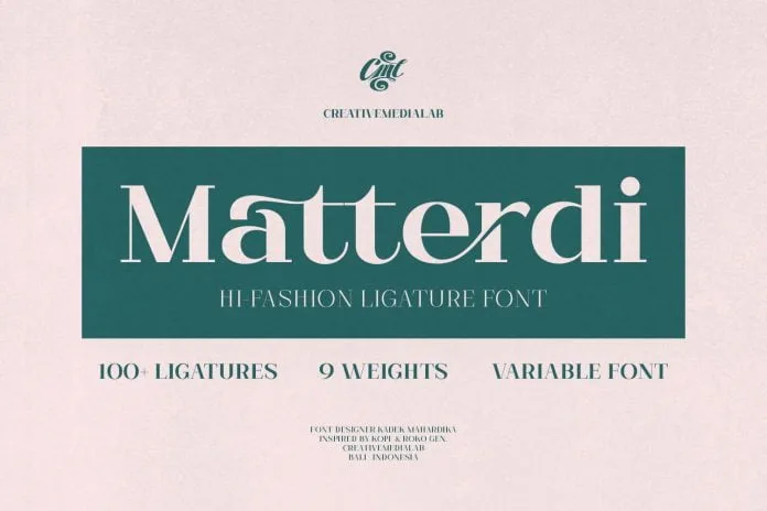 Matterdi - Hi-Fashion Ligature Font