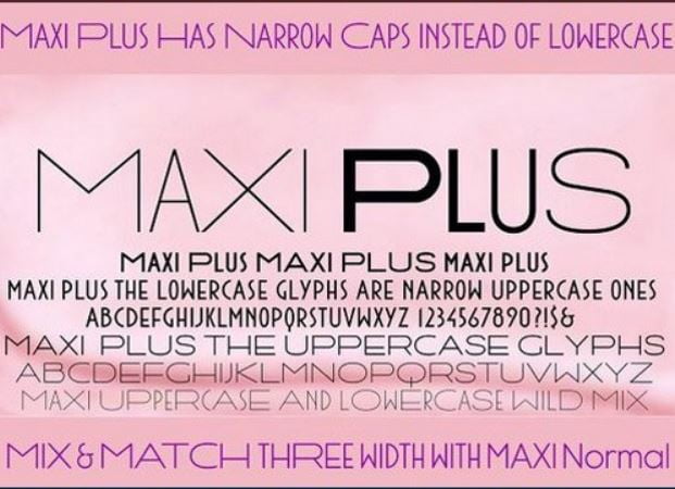 Maxi family Font