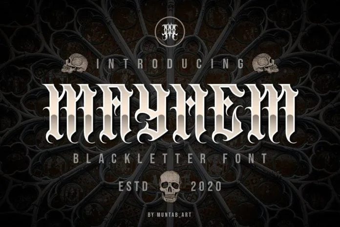Mayhem font