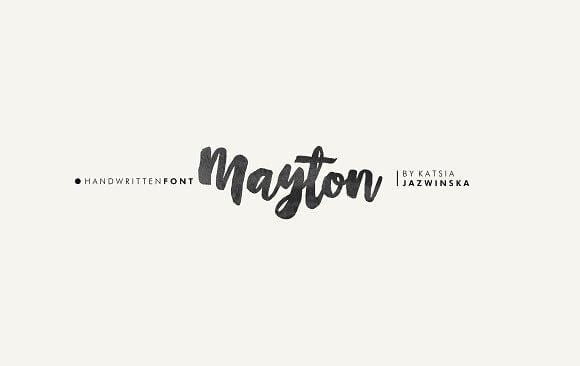 Mayton | Hand Written Brush Script
