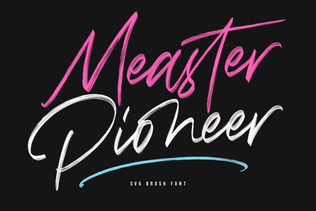 Measter Pioneer SVG Brush font