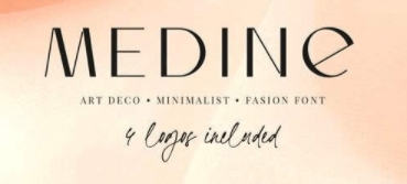 Medine - Art Deco, Stylish and Fashion Font