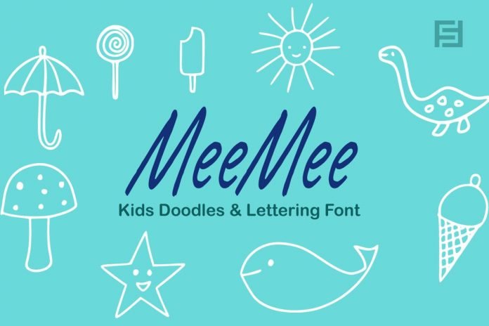 MeeMee Kids Doodles Icons & Lettering Font