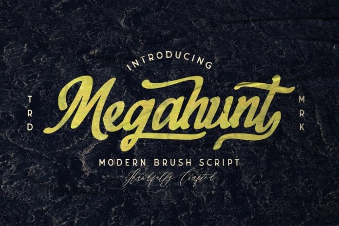 Megahunt - Brush Script Font