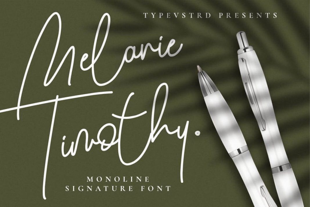 Melanie Timothy Monoline Signature Font