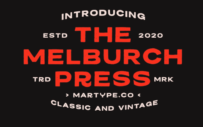 Melburch Press Typeface