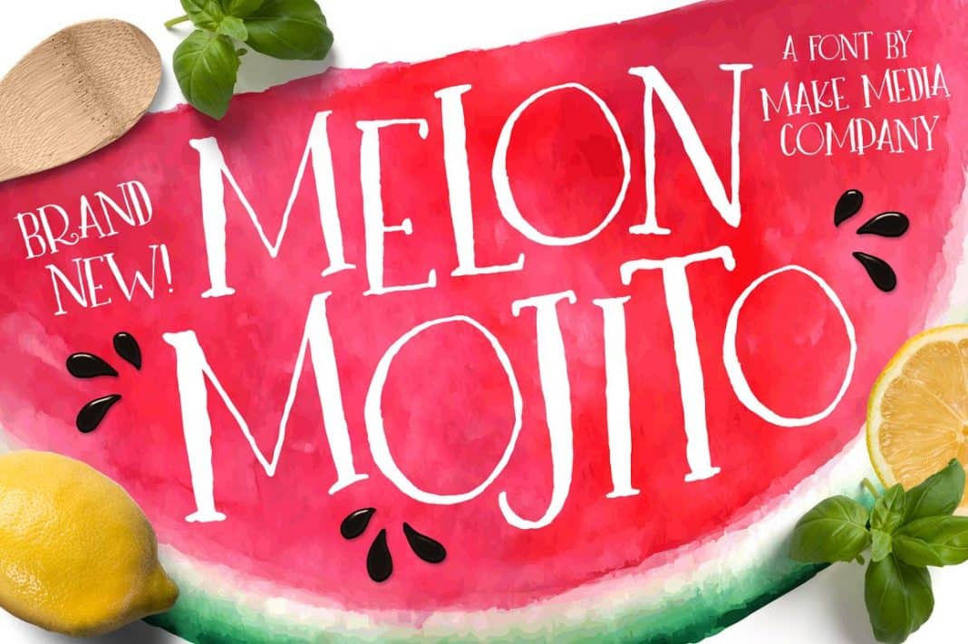 Melon Mojito Font + Vectors