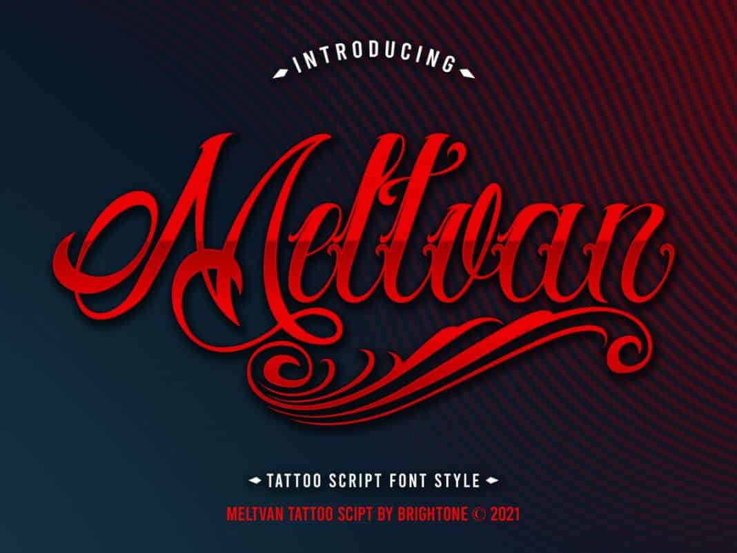Meltvan - Tattoo Lettering Font