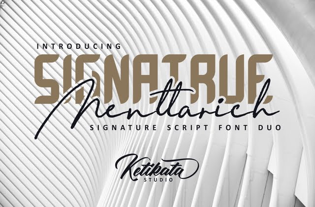 Menttarich Signature Duo Font
