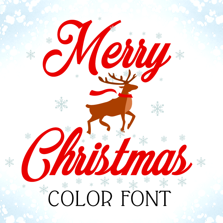 Merry Christmas Color font