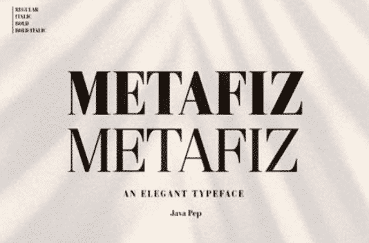 Metafiz - Elegant Bold Serif Typeface [4-Weights]