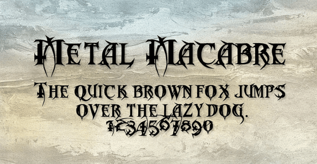 Metal Macabre Font