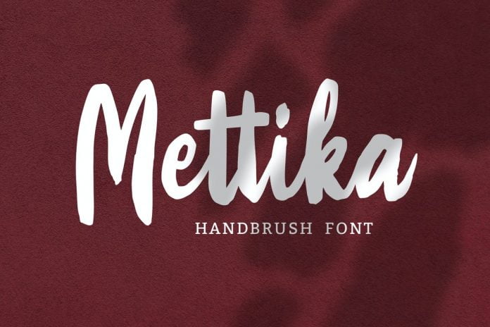 Mettika - Handbrush Font