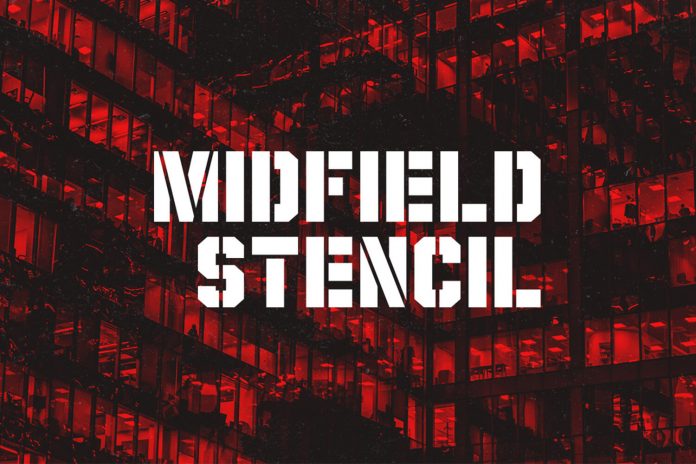 Midfield Stencil Font