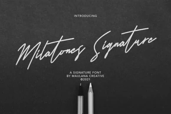 Milatones Signature Font Milatones Signature Font