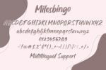 Milesbingo Font