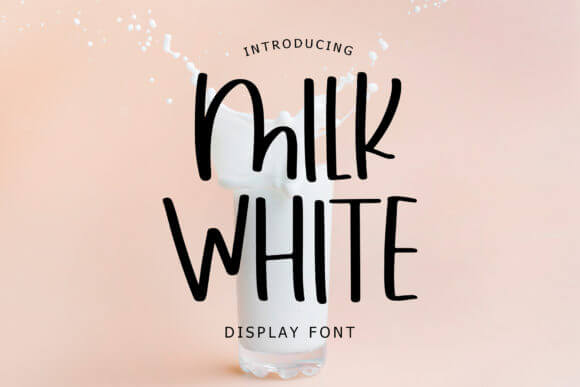 Milk White Display Font